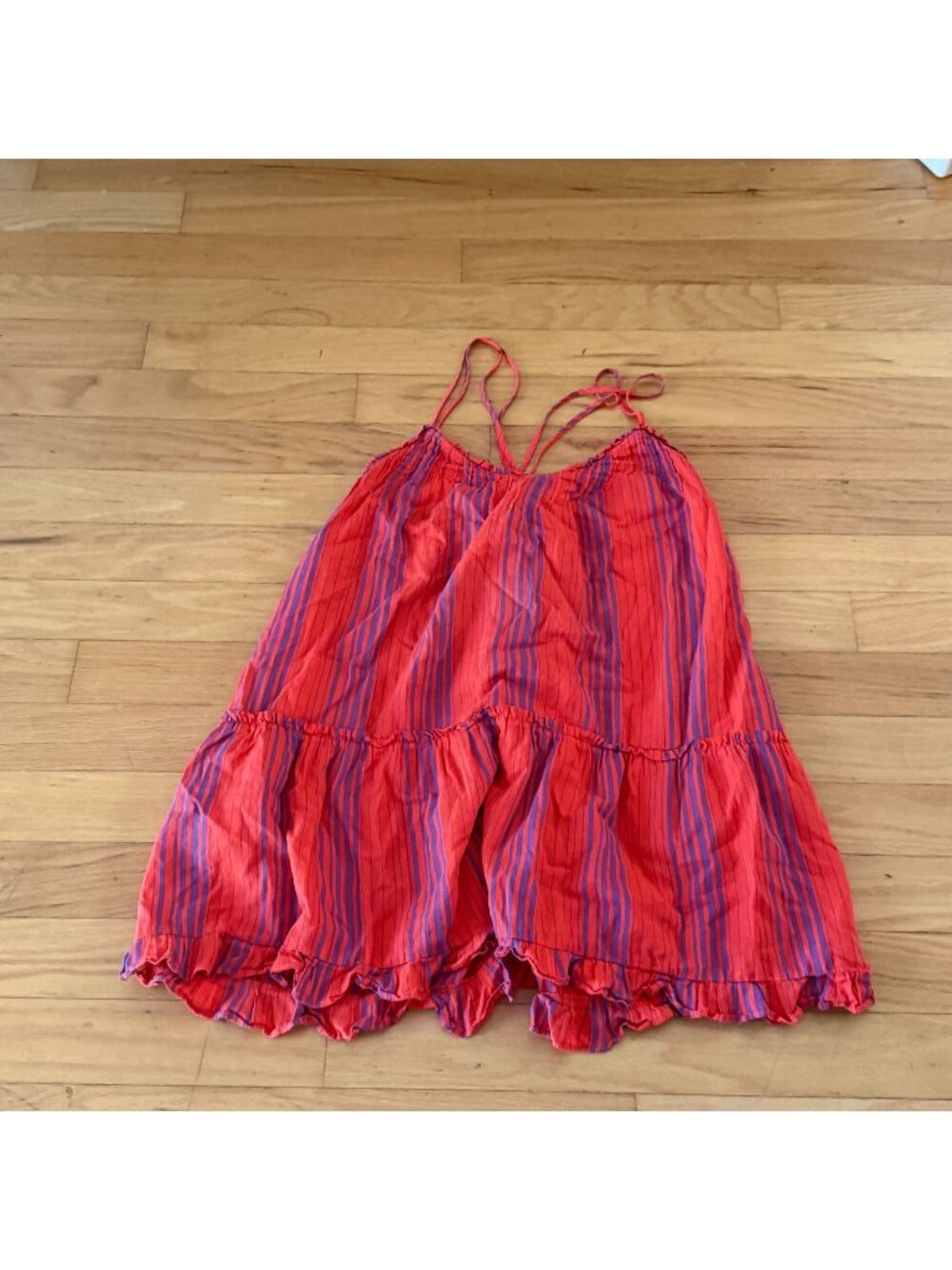 Universal Thread Women's Large Red Striped Sun Dress